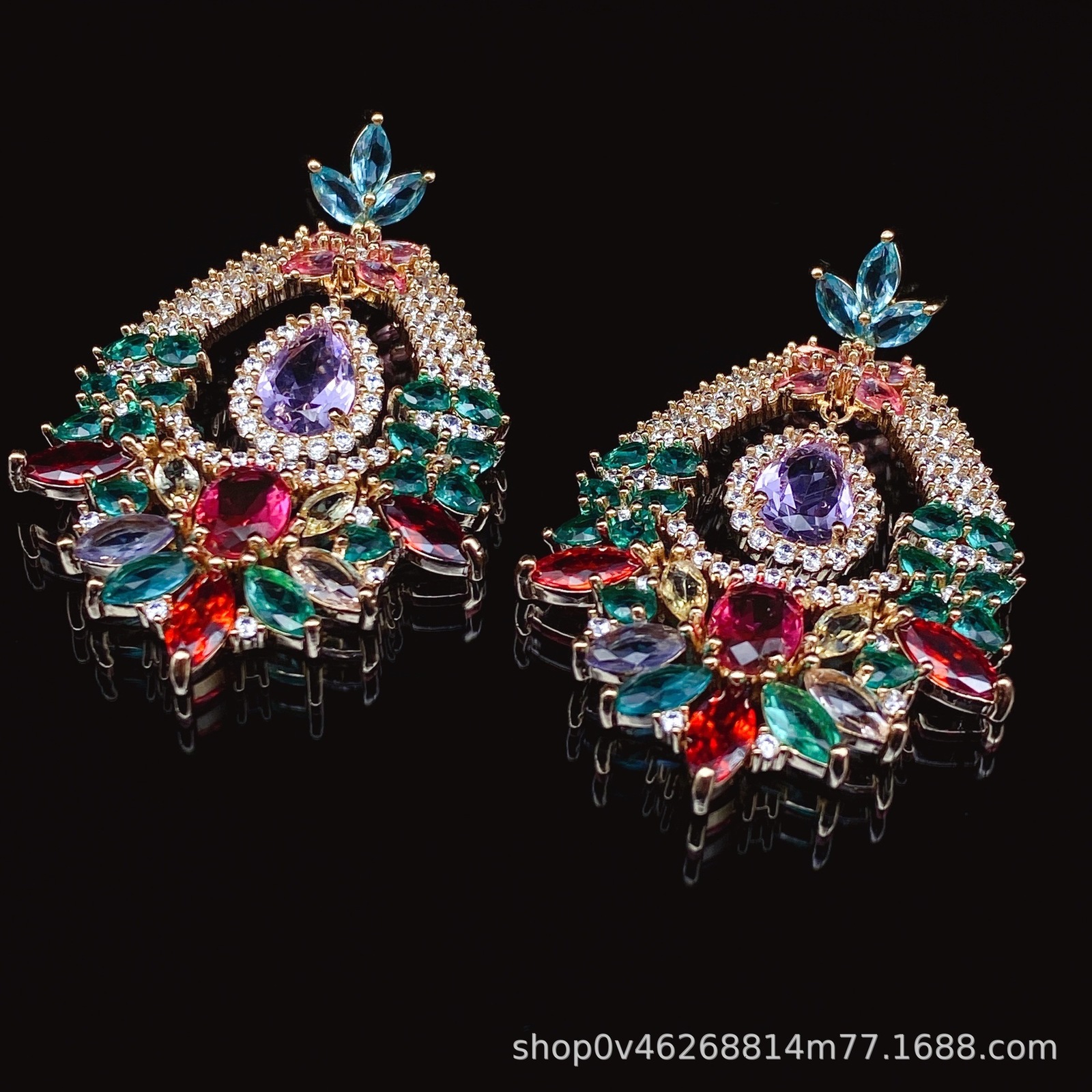 Dangle Chandelier Big Drop Earrings Women Statement Earring Drag Queen Pageant Fashion Jewelry Wedding Bridal Earrings Wholesale 230512