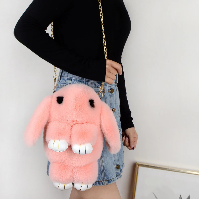 Cute Plush Rabbit Single Shoulder Bag Crossbody Bags Japanese Bunny Stuffed Toy Children School Backpack Kids Gift Toys 240131