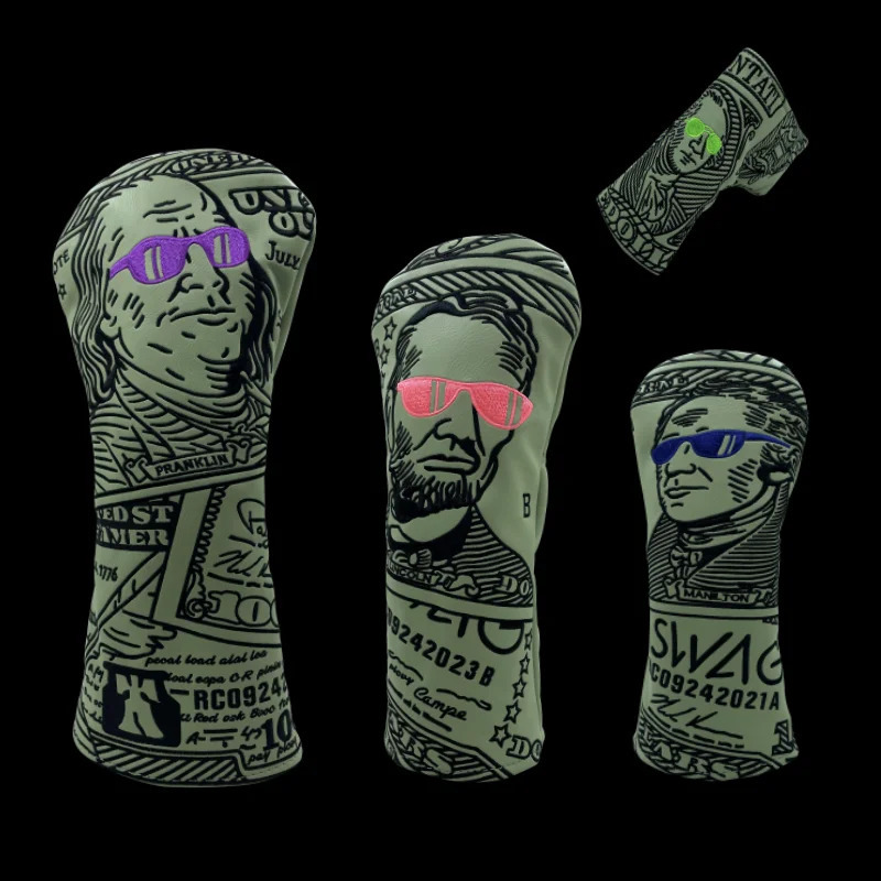 Qresident Golf Club #1 #3 #5 Wood Headcovers Driver Fairway Woods Cover PU Leather High quality Putter Head Covers 240202