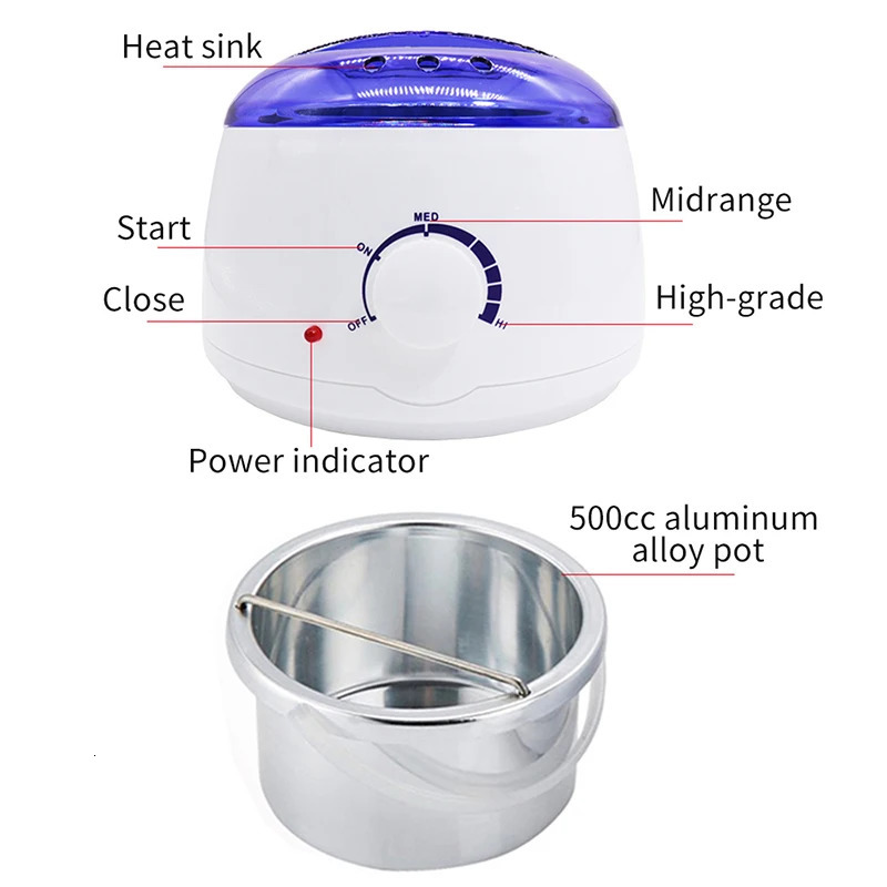 Electric Wax Heater for Depilation Machine Hair Removal Parafina Depilatory Pot Beans Bead Warmer Melter 240202