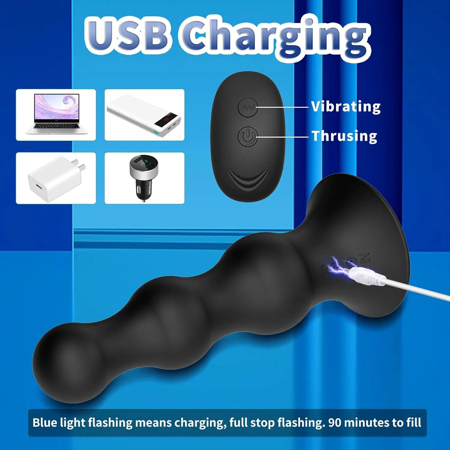 Anal Vibrator Inflatable Butt Plug Anus Stimulator Prostate Massager Automatic Vibrating Adult Sex Toy for Male Female Pleasure 240202