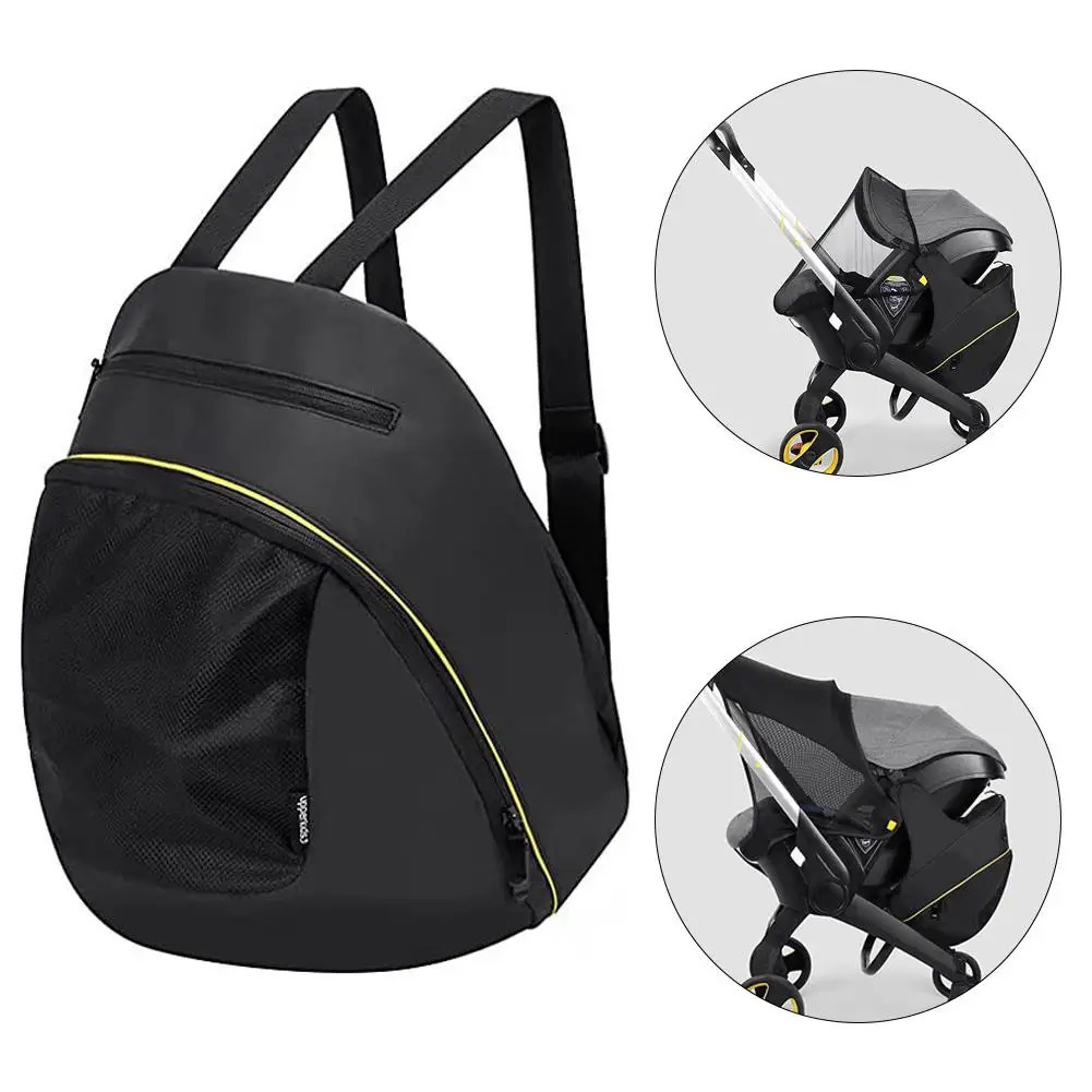 Mommy Storage Bag For Doona Stroller Accessories Portable Storage Case Mom Backpack 2 In 1 Black Waterproof Diaper Bag 240123