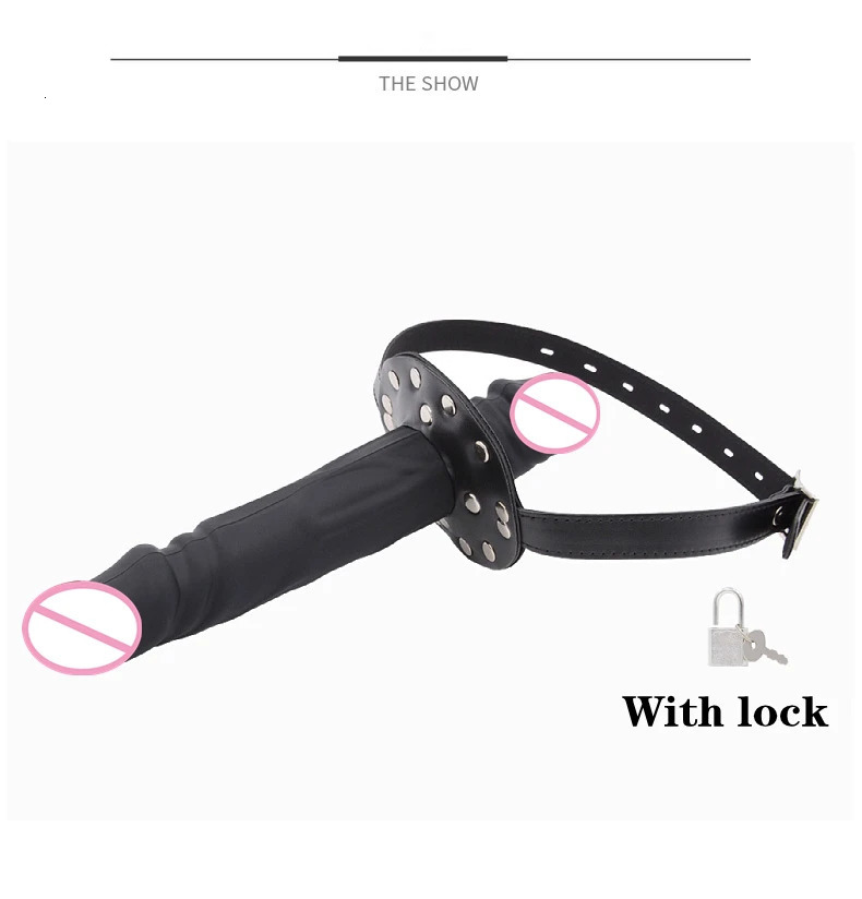 Double-Ended Penis Plug Dildo Open Mouth Gag Fetish BDSM Bondage Bite Adult Sex Toys Products for Women Men Couples Sexy Slave 240129