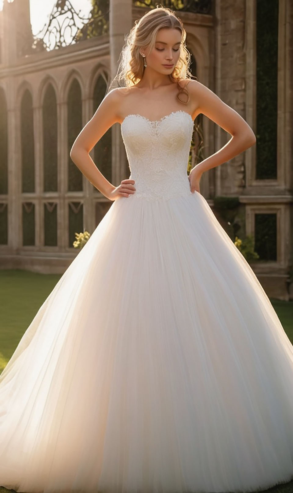 Ivory Wedding Dresses White Bridal Gowns Formal A Line Applique Tulle Custom Zipper Lace Up Plus Size Sweetheart Sleeveless Floor-Length NONE Train