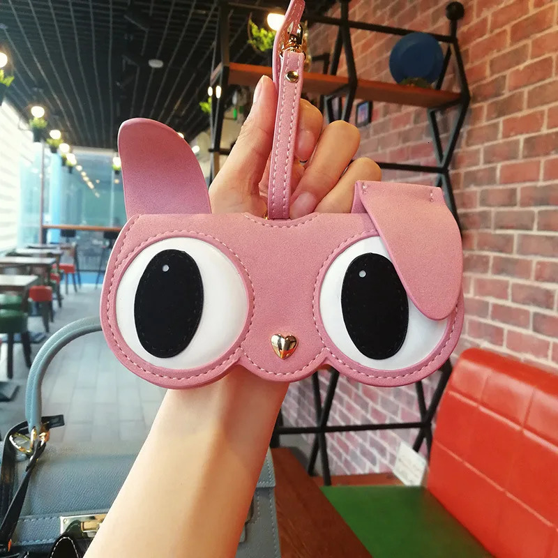 Ins Animal Cartoon Fashion Women Portable Case PU Leather Sun Eye Glasses Box For Eyeglass Sunglasses Cute Protection Bag 240118