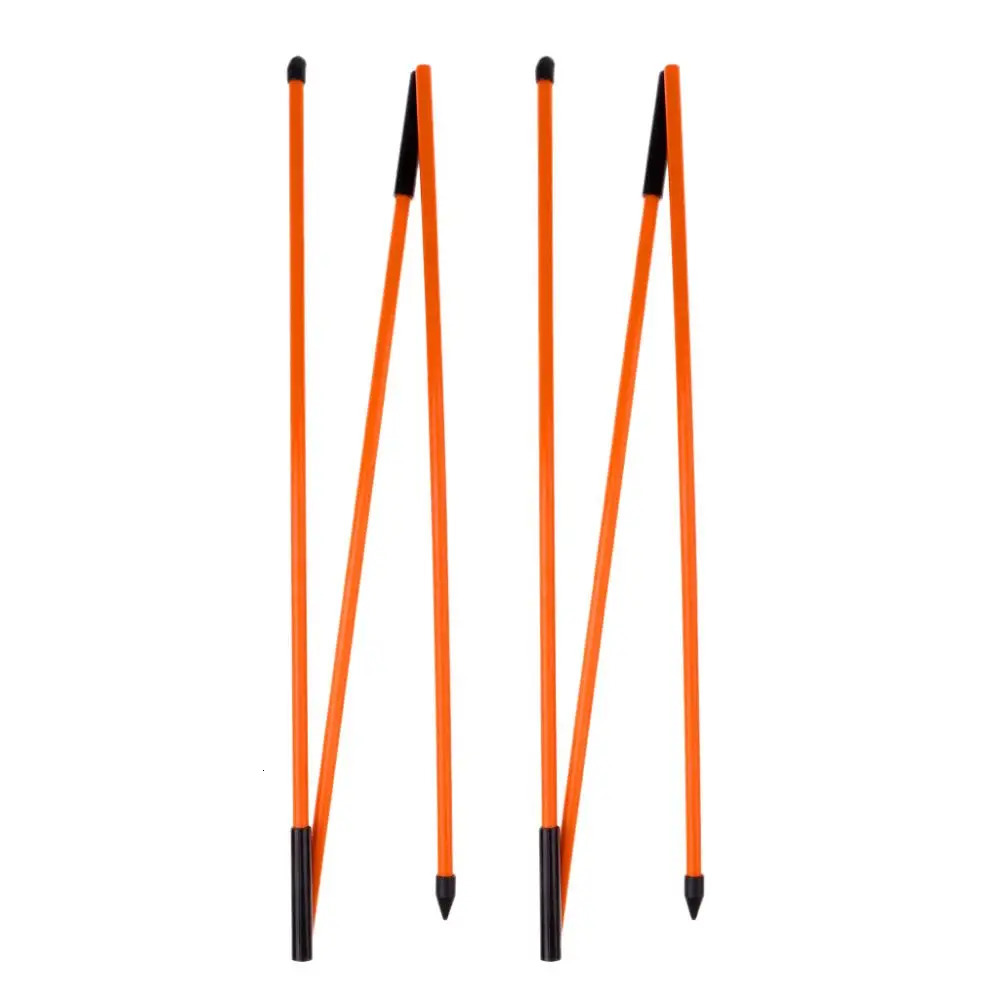 2Pcs 48 Golf Alignment Stick Putting Training Aid To Improve Golf Skills Ball Position Scores Swing Plane Orange Fiberglass 240122