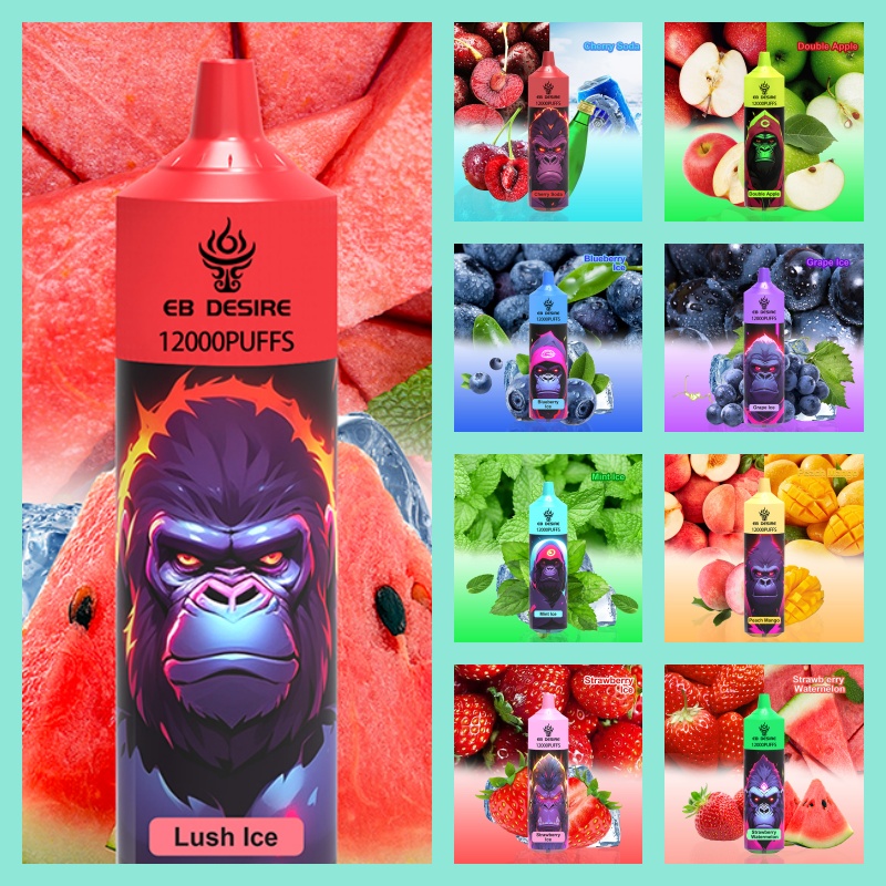 Original EBDESIRE Disposable Bangking Vaper Vape pen vapor LED lighting puff 12000 puffs BC600 BC5000 BC12000 7000 7K 9K 10K 12K puffs 550mAh Battery 23m Vapes style