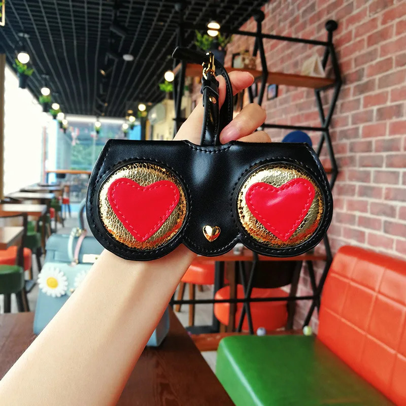 Ins Animal Cartoon Fashion Women Portable Case PU Leather Sun Eye Glasses Box For Eyeglass Sunglasses Cute Protection Bag 240118