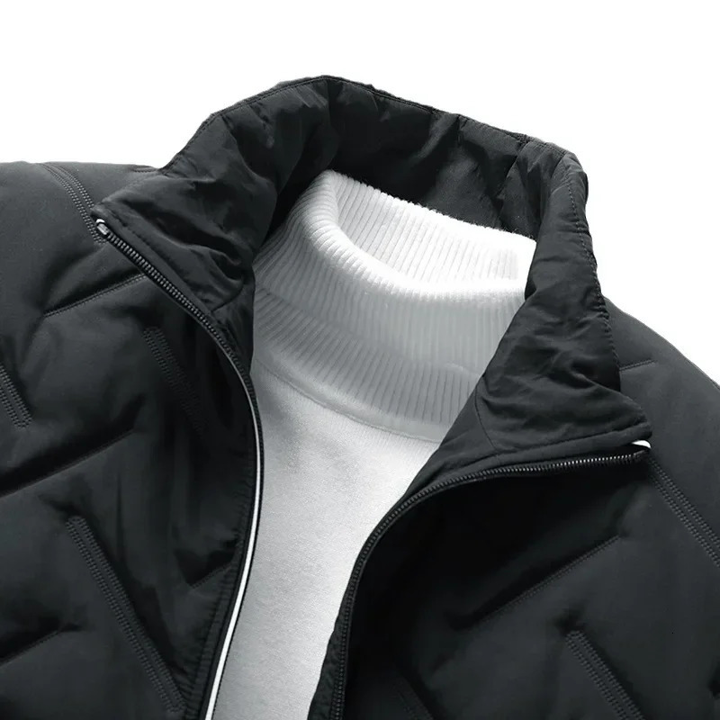 Casual Autumn Winter Jacket Men Bomber Jacket Thicken Men Fashion Clothing Streetwear Cotton Padded Jacket Slim Fit Coat 240126