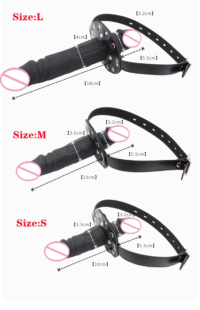 Double-Ended Penis Plug Dildo Open Mouth Gag Fetish BDSM Bondage Bite Adult Sex Toys Products for Women Men Couples Sexy Slave 240129