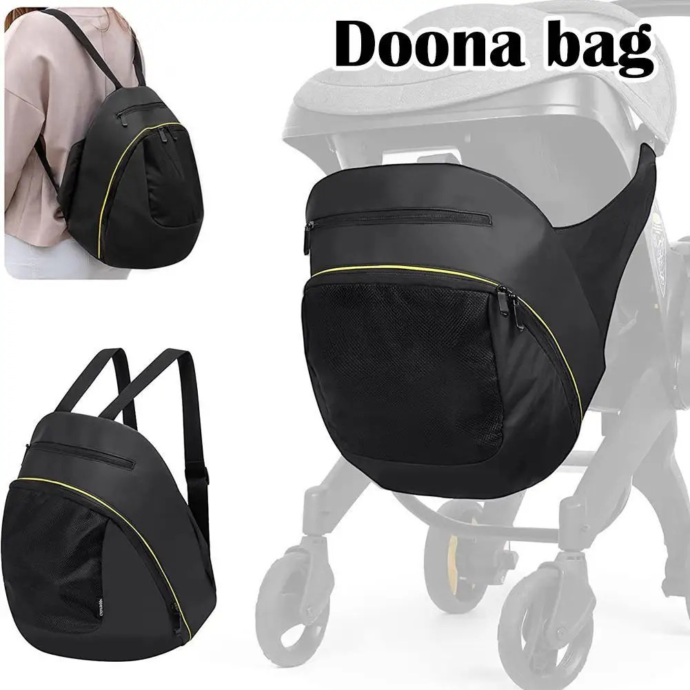 Mommy Storage Bag For Doona Stroller Accessories Portable Storage Case Mom Backpack 2 In 1 Black Waterproof Diaper Bag 240123