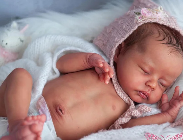 NPK 18inch Reborn Doll Kit Delilah Lifeike fresh color Soft DIY Parts 240131