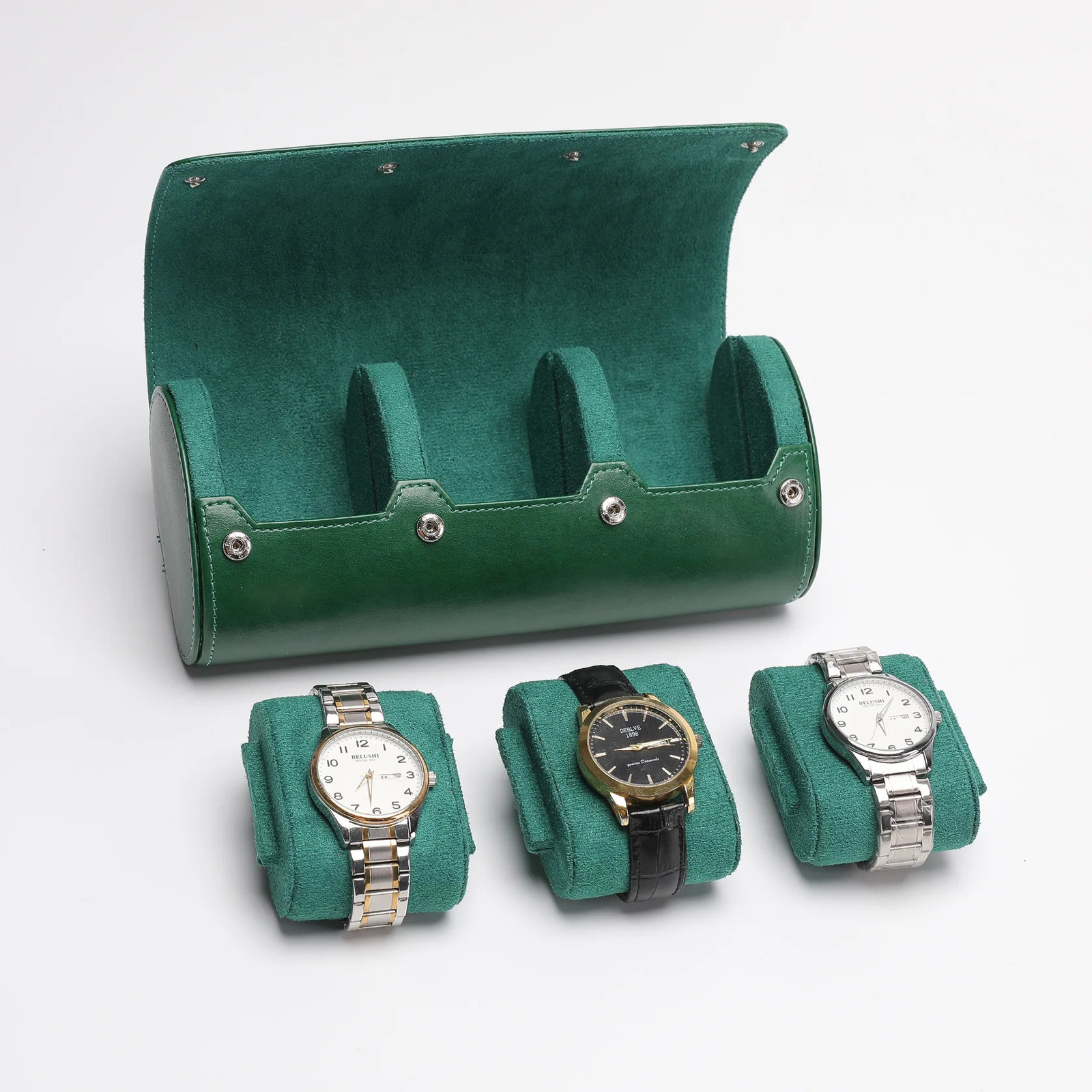 Watch Roll Travel Case-Watch Storage and Organizer-with Innovative Removable Pillows Solid Dividers Storage Travel and Display 240124