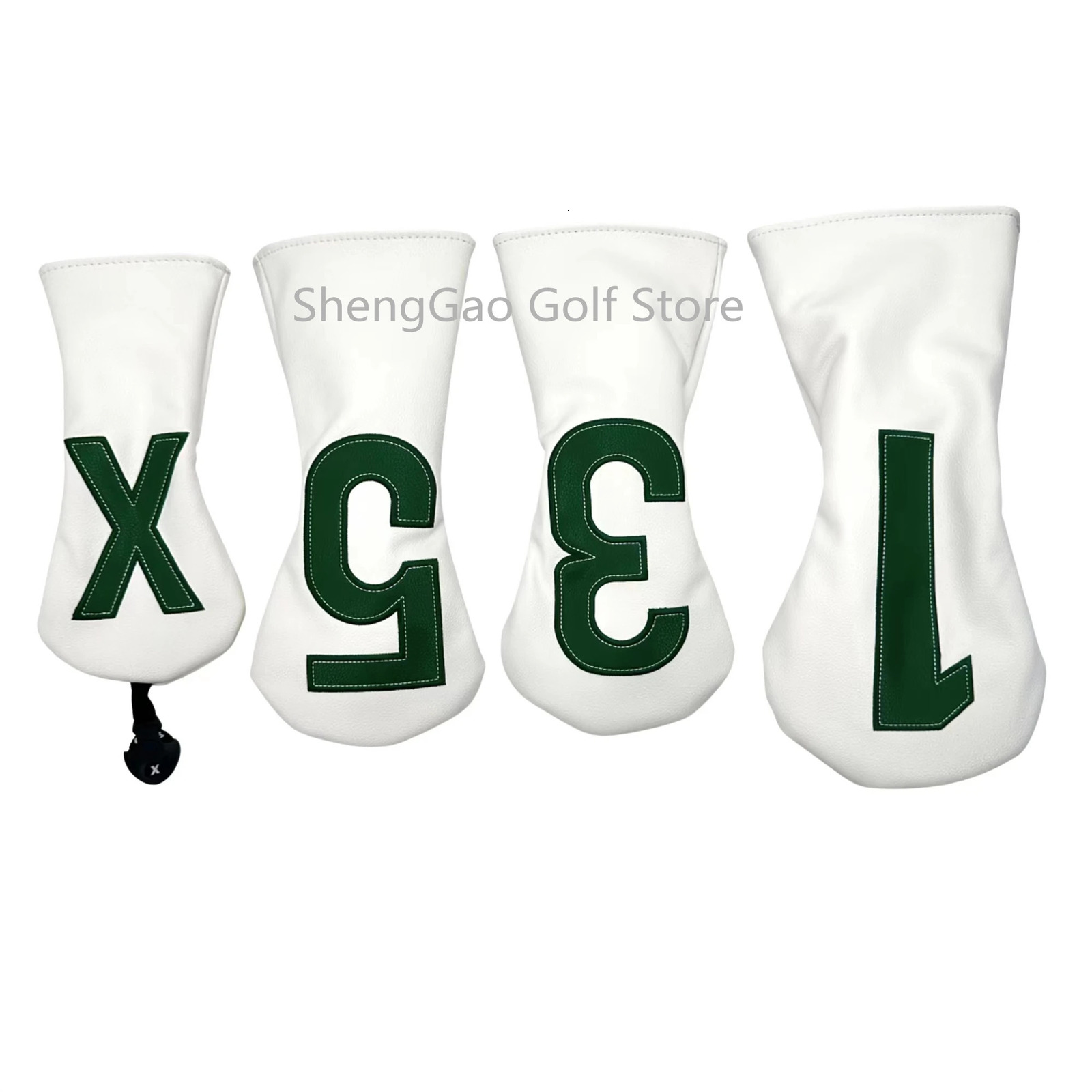 Golf Simplicity Number Embroidery Driver Head Covers Fairway Wood Head Covers Hybrid Head Covers Putter Cover Pu Leather 240202