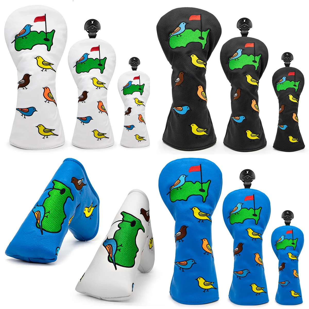The Bird Birds Golf Club Head CoversColorful Birdie Golf Driver Fairway Wood Headcovers for Driver No.1/Faiway No.3/5 /forUT 240202