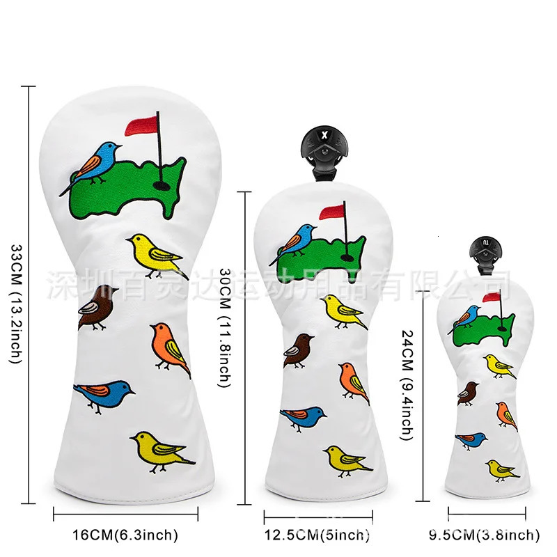 The Bird Birds Golf Club Head CoversColorful Birdie Golf Driver Fairway Wood Headcovers for Driver No.1/Faiway No.3/5 /forUT 240202