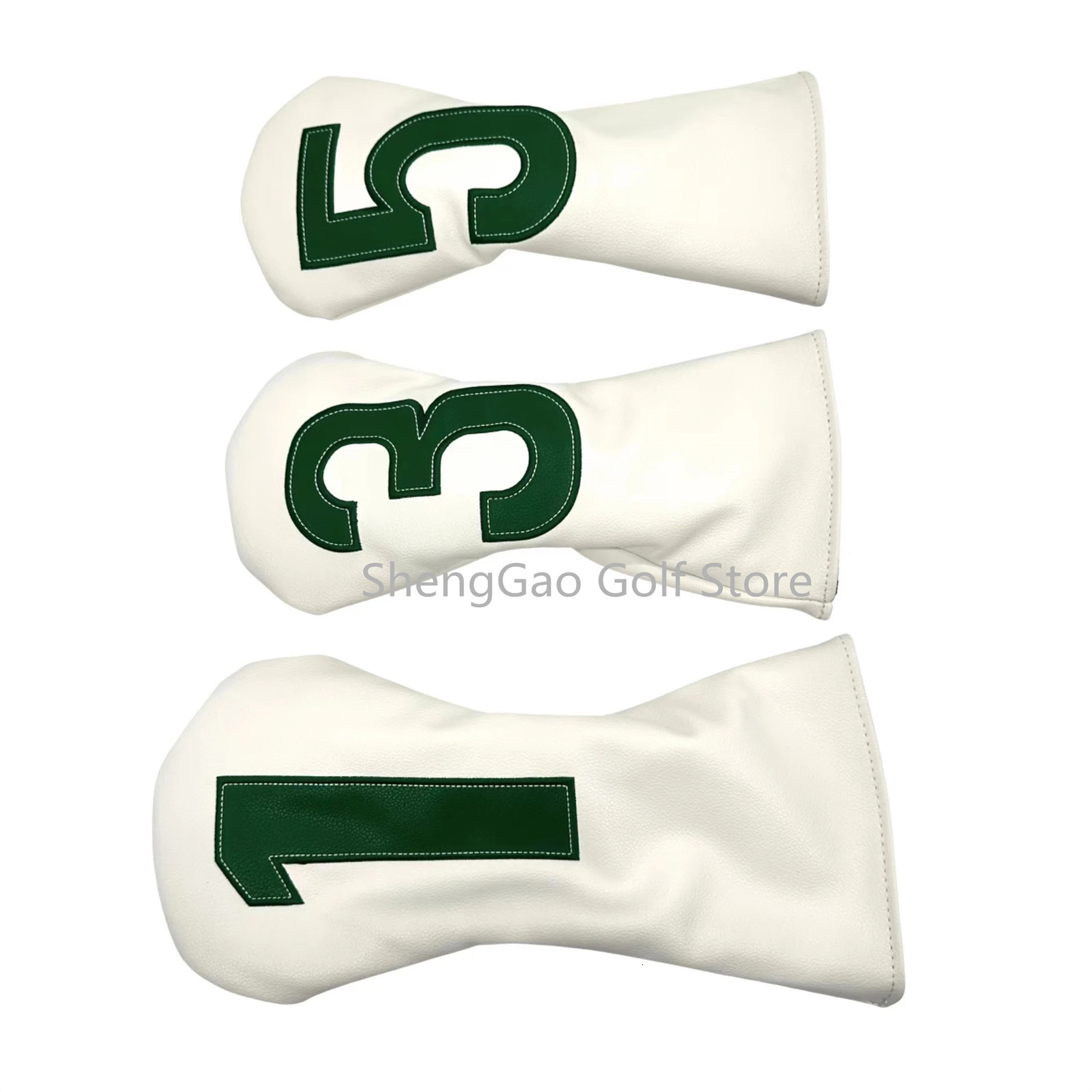 Golf Simplicity Number Embroidery Driver Head Covers Fairway Wood Head Covers Hybrid Head Covers Putter Cover Pu Leather 240202
