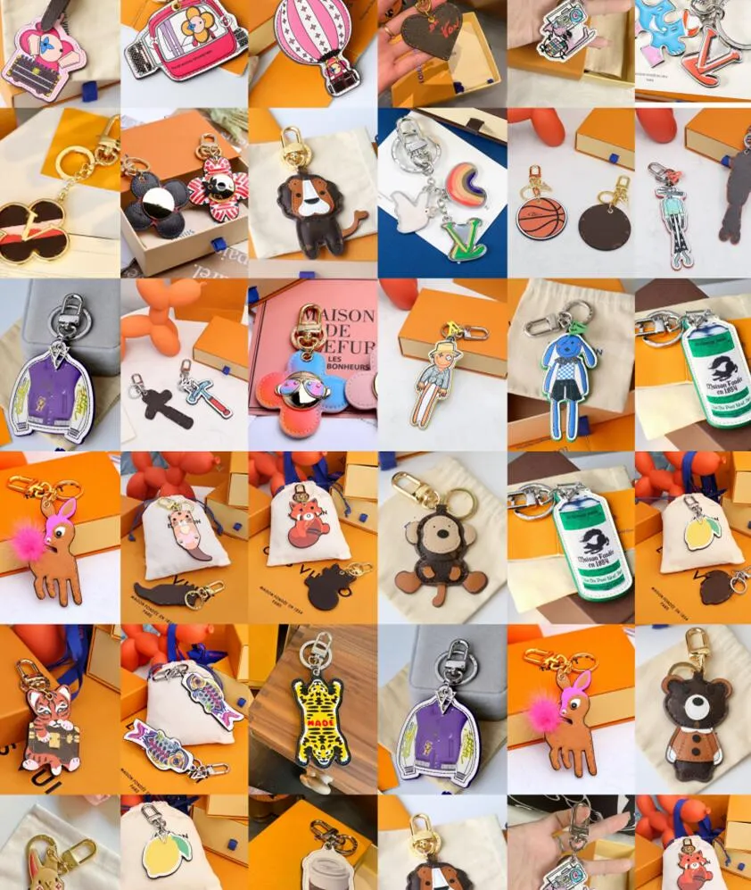 Brand Womens Key Wallets Suower Ladies Keyring Rabbit Animals Totes Pendant Mens Car Keychain Designer Female Bags Pendants Accessories Charms