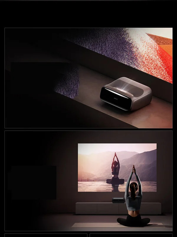 JMGO O2 Ultra Projector Short Throw and 4K 3840 x 2160 ThreeColor M Laser Beamer 2800 CVIA lumens 240125