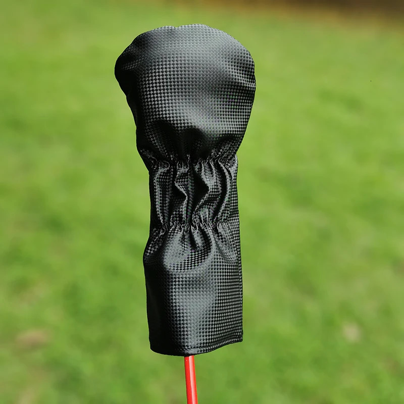 Black Golf Wood Cover Driver Fairway Hybrid Waterproof Protector Set PU Leather Soft Durable Golf head Covers Rapid delivery 240202
