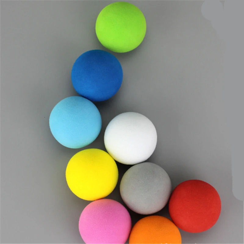 30pcs 42mm EVA Foam Golf Soft Sponge Monochrome Balls for Outdoor Golf Practice Balls for Golf/Tennis Training Solid 9 Colors 240129