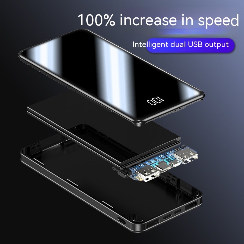 20000mAh Slim Power Bank Portable Charger External Battery Pack Pover Bank For iPhone 12Pro Xiaomi Huawei Samsung Power Bank
