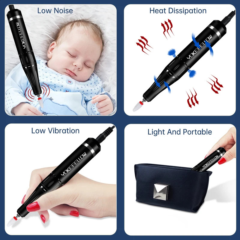 35000RPM Nail Drill Machine With HD LCD Display Rechargeable Nail Master For Manicure Portable Nail Drill Milling Machine 250303