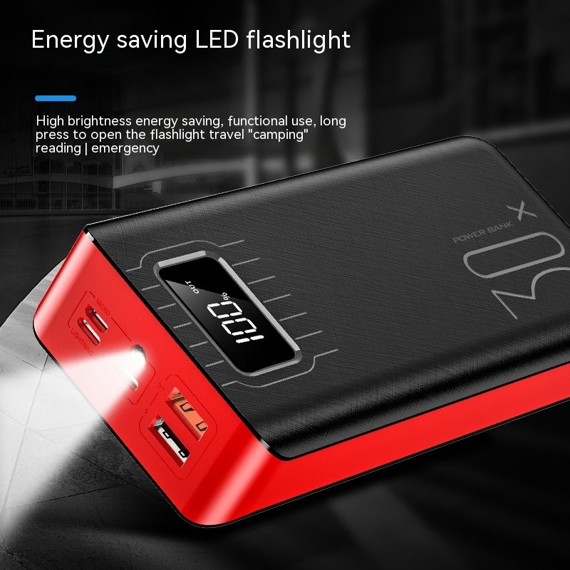 Power Bank 30000mAh Portable Charging Pover Bank USB Power Bank External Battery Charger For iPhone 12Pro Xiaomi Huawei