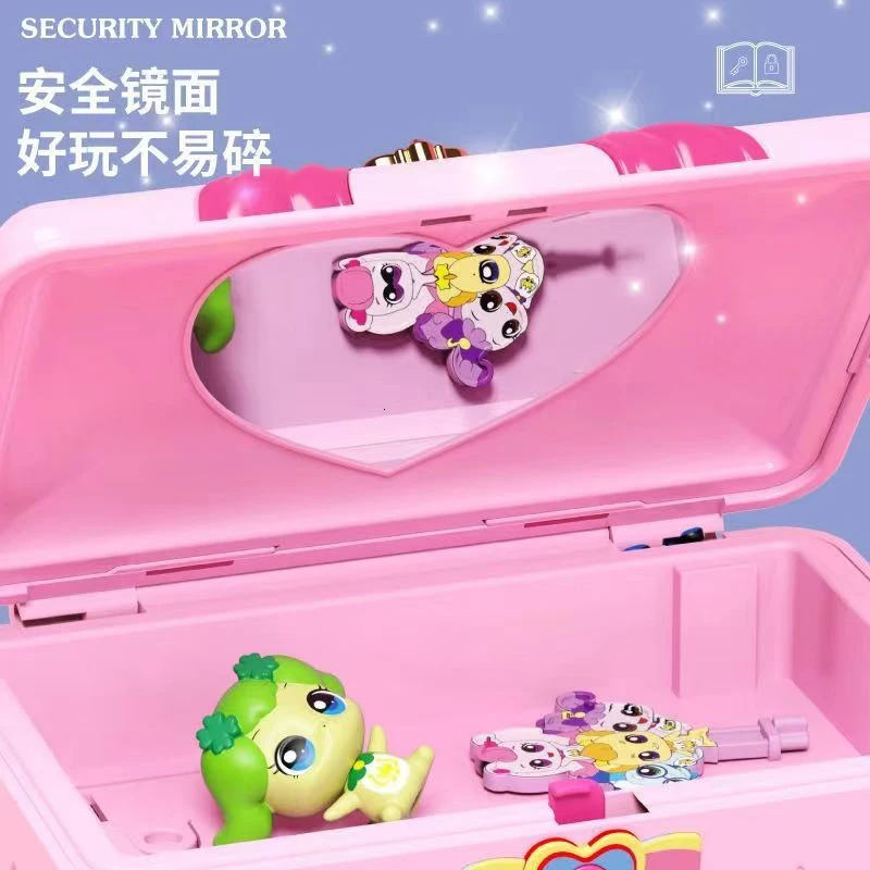 Anime Catch Teenieping Treasure Box Cute Cartoon Lucky Treasure Chest Model Doll Kids Toys Childrens Birthday Gifts 240130