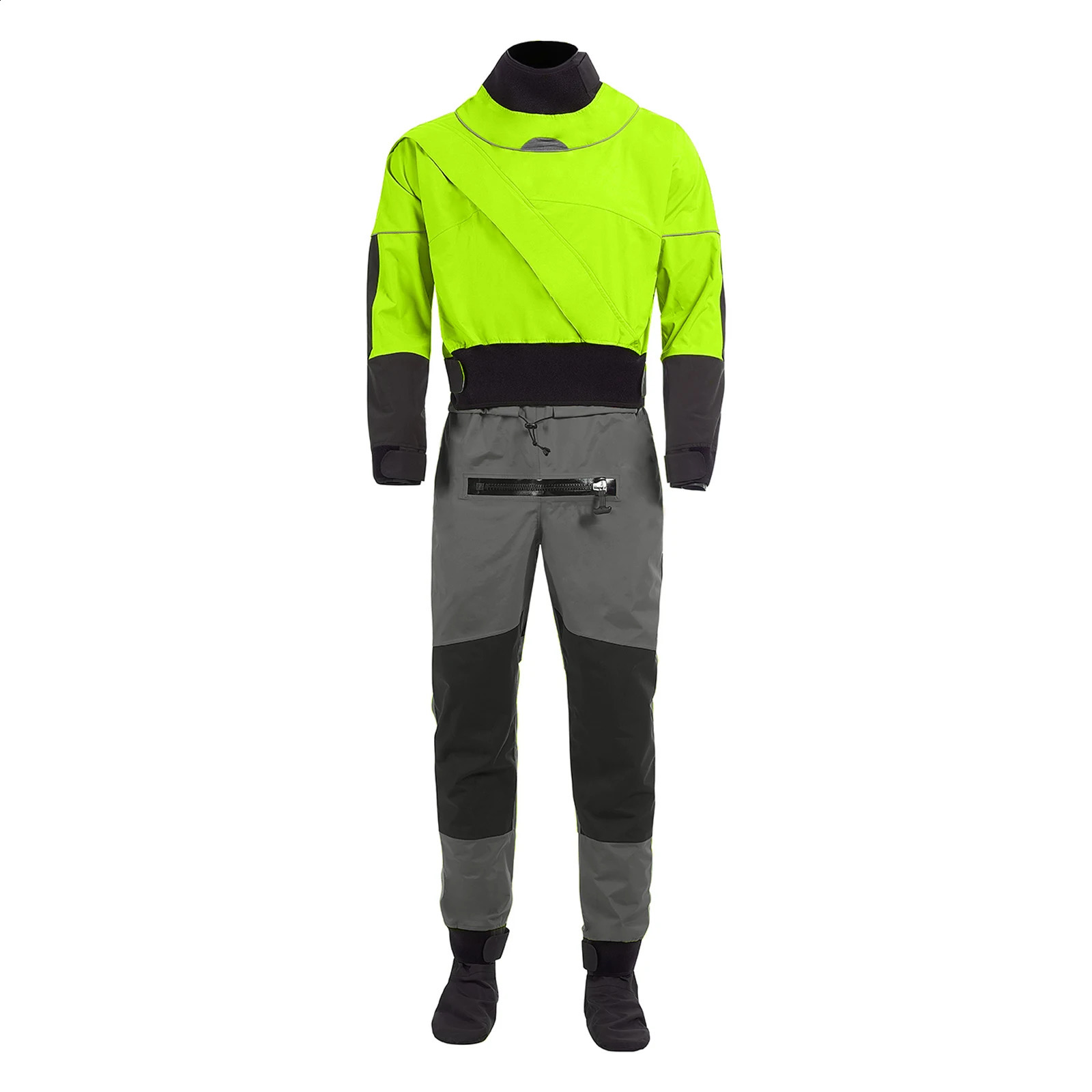Kayak Dry Suit for Men Waterproof Fabric Drysuit With Latex on Neck and Wrist White Water River Boat Pending 240131