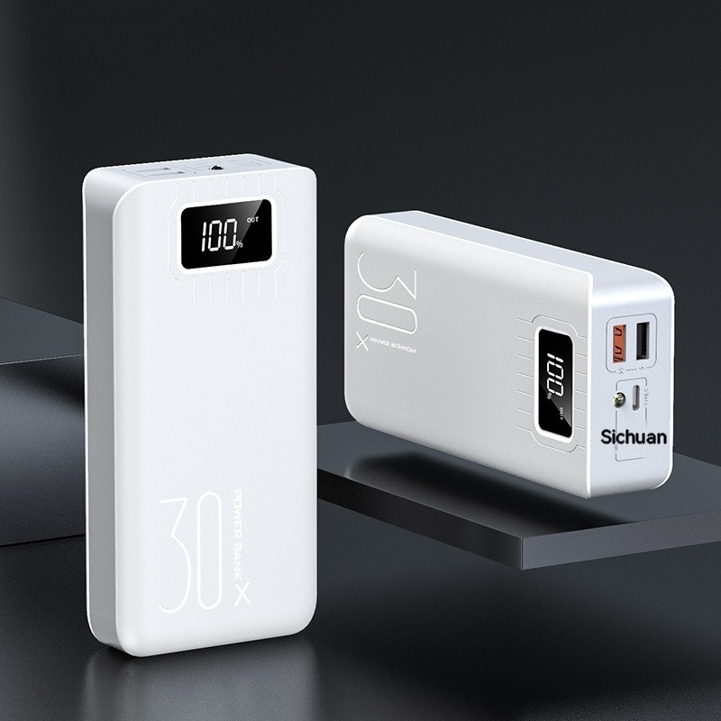Power Bank 30000mAh Portable Charging Pover Bank USB Power Bank External Battery Charger For iPhone 12Pro Xiaomi Huawei