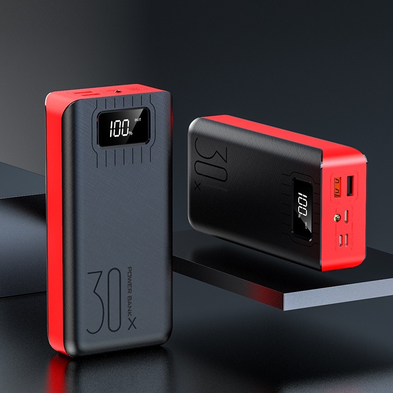 Power Bank 30000mAh Portable Charging Pover Bank USB Power Bank External Battery Charger For iPhone 12Pro Xiaomi Huawei