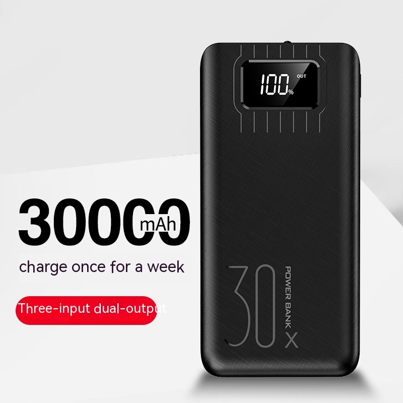 Power Bank 30000mAh Portable Charging Pover Bank USB Power Bank External Battery Charger For iPhone 12Pro Xiaomi Huawei