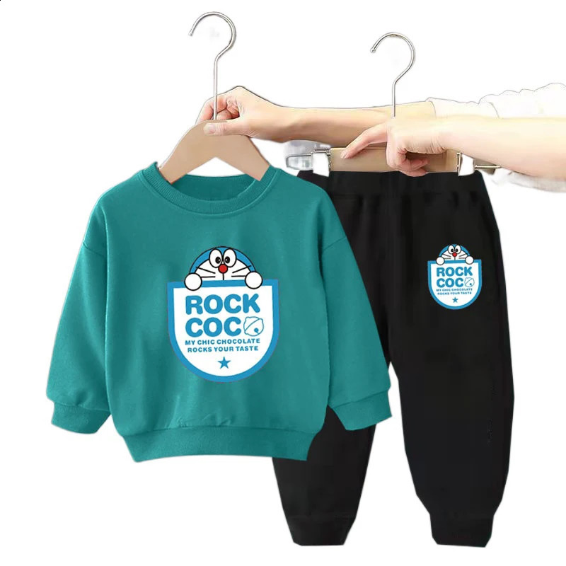 Spring Autumn Baby Boy Toddler Girl Fall Clothes Fashion Mather Kids Clothing Sets Winter Children Hoodie Pants Tops Suit 2pcs 240131