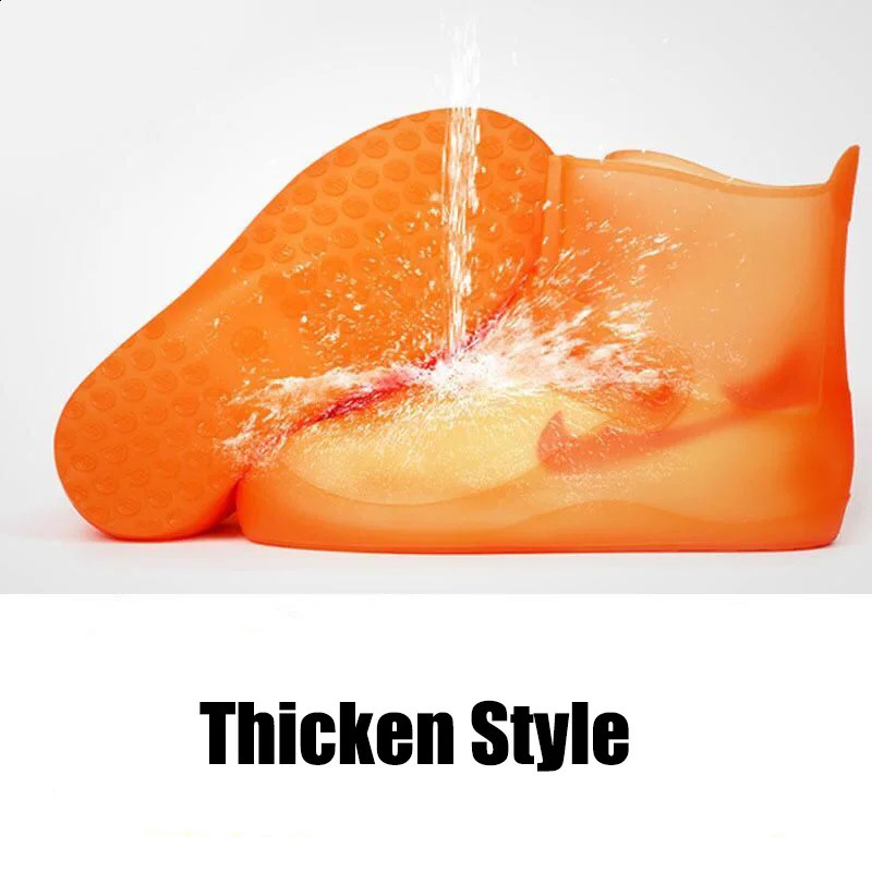 Waterproof Shoe Covers Men Thicken Protector Overshoes Water Proof Galoshe Reusable Rain 240130