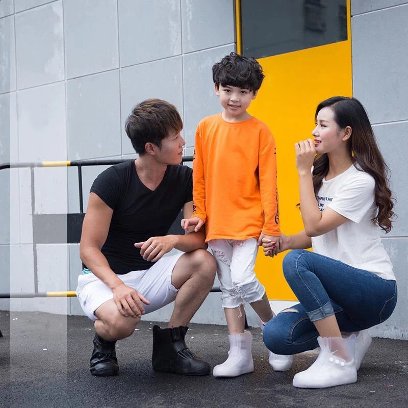 Waterproof Shoe Covers Men Thicken Protector Overshoes Water Proof Galoshe Reusable Rain 240130