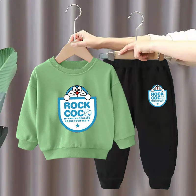 Spring Autumn Baby Boy Toddler Girl Fall Clothes Fashion Mather Kids Clothing Sets Winter Children Hoodie Pants Tops Suit 2pcs 240131