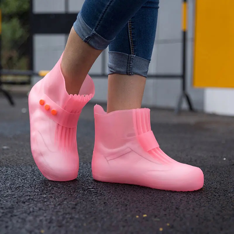 Waterproof Shoe Covers Men Thicken Protector Overshoes Water Proof Galoshe Reusable Rain 240130