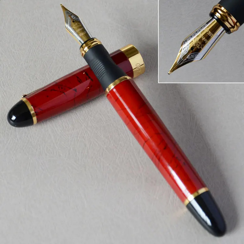 IRAURITA FOUNTAIN PEN JINHAO X450 DARK GREEN AND GOLDEN 18 KGP 0.7mm BROAD NIB FULL METAL BLUE RED 21 COLORS AND INK JINHAO 450 240130
