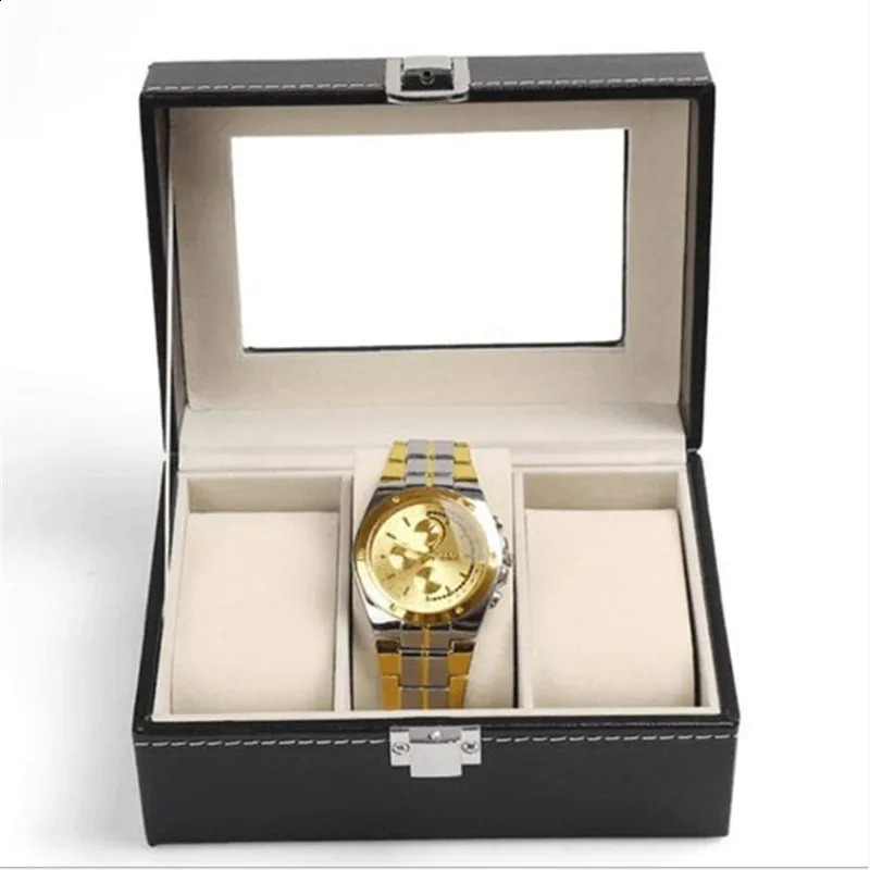 12356 Grids Watch Box PU Leather Watch Case Holder Organizer Storage Box for Quartz Watches Jewelry Boxes Display Gift 240127