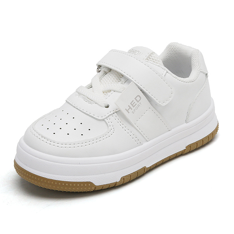 Children Shoes 2024 Spring Autumn New Kids Sneakers Boys Casual Shoes PU Black White Girls Running Shoes Soft Soled Baby Sports Toddler Shoes