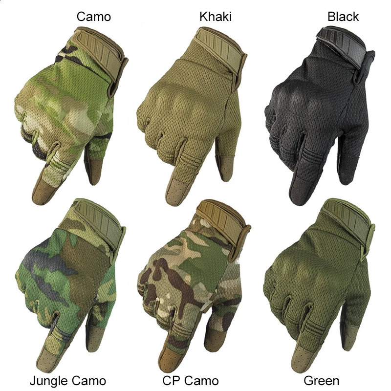 Men Riding Gloves Cycling Bike Full Finger Motos Racing Gloves Antiskid Screen Touch Outdoor Sports Tactical Gloves Protect Gear240129