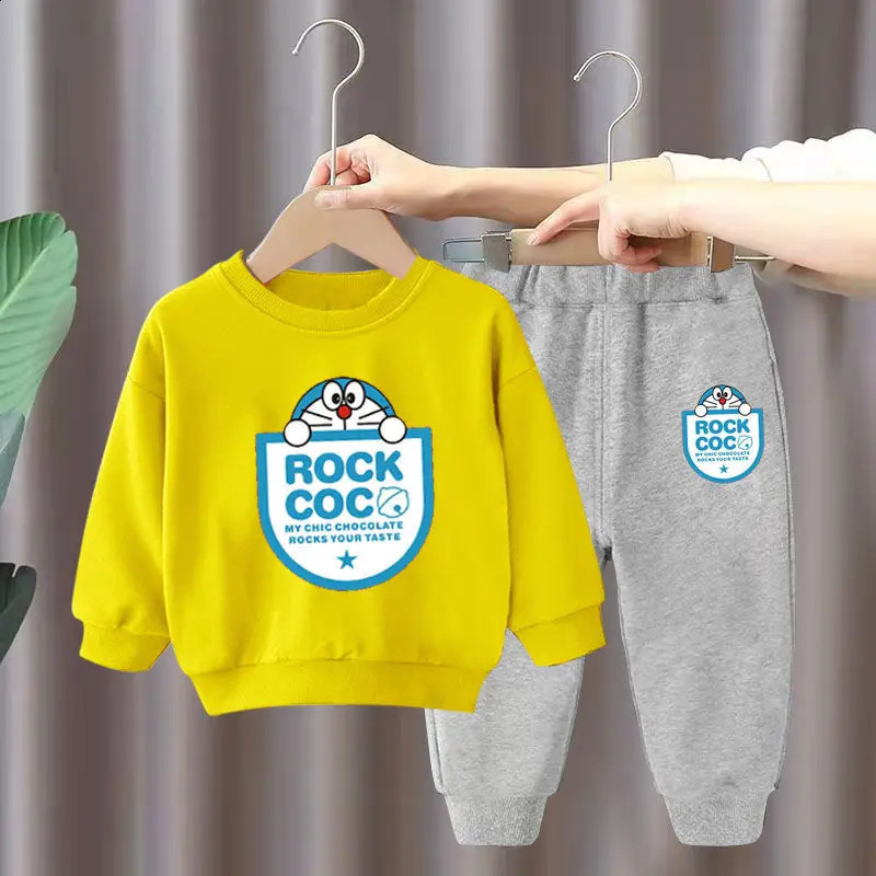 Spring Autumn Baby Boy Toddler Girl Fall Clothes Fashion Mather Kids Clothing Sets Winter Children Hoodie Pants Tops Suit 2pcs 240131