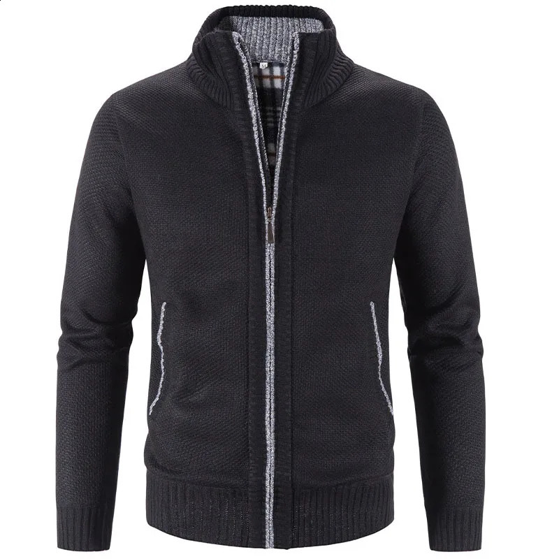 Spring Autumn Knitted Sweater Men Fashion Slim Fit Cardigan Causal Sweaters Coats Solid Single Breasted men 240123