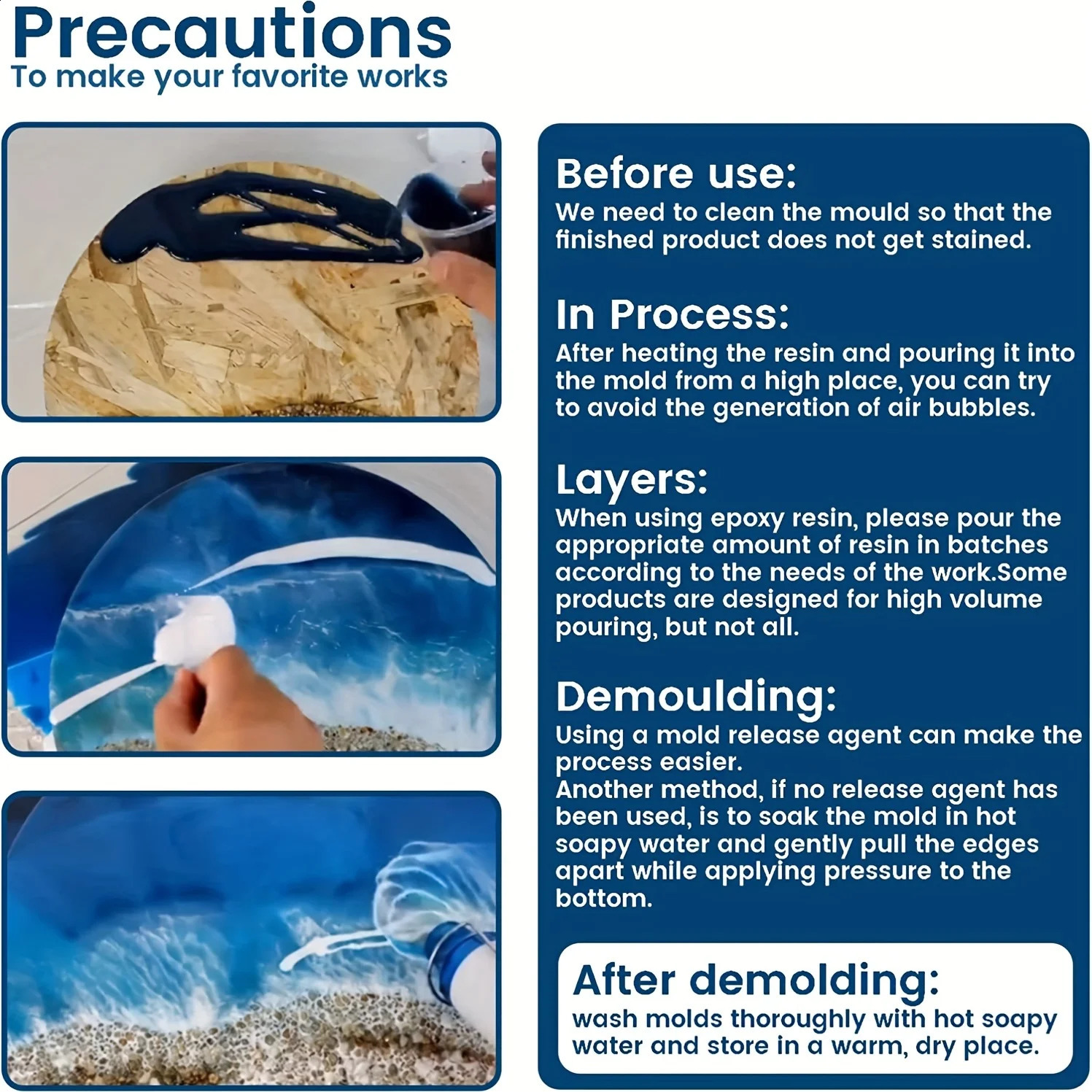 Large Resin Tray Mold 19 Inch Round Epoxy Resin Table Mold Thick Silicone Tray Molds for Charcuterie Board River Table Resin Cas 240202