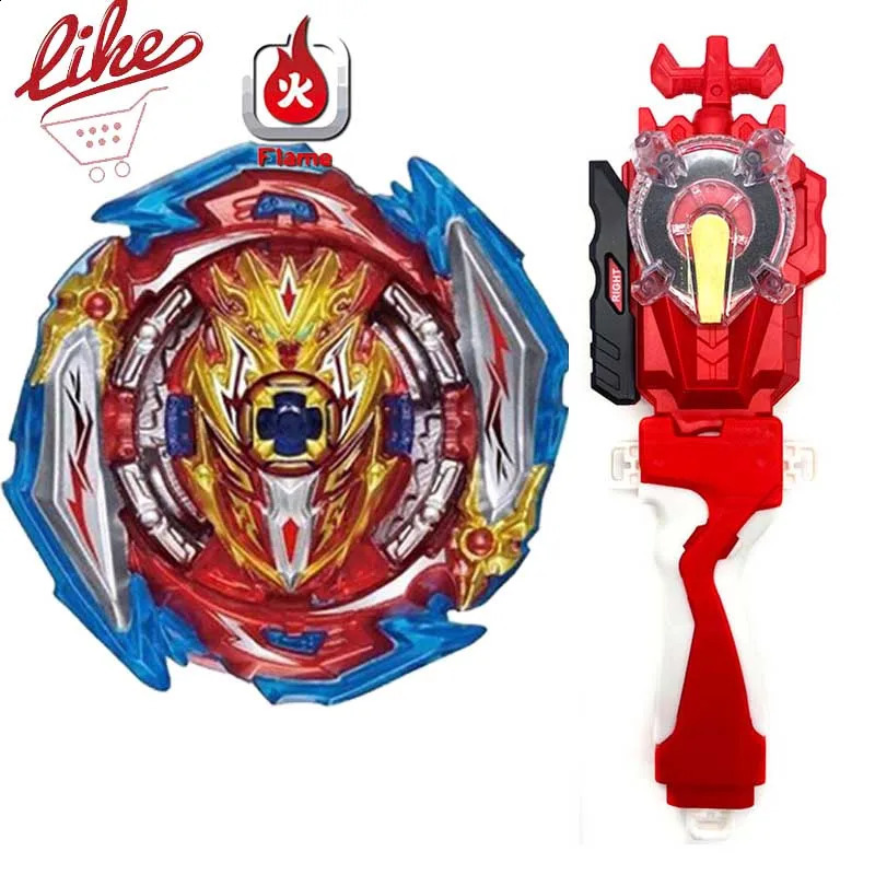 Laike Superking B173 Infinite Achilles Spinning Top Bey with Launcher Handle Set Toys for Children 240131