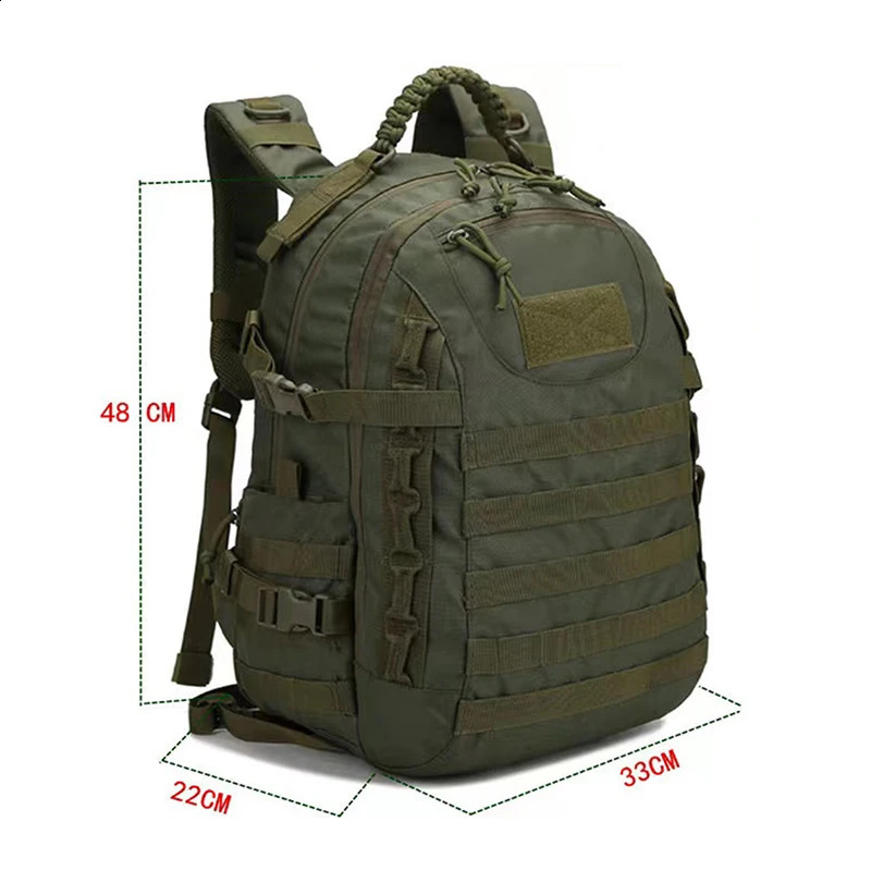 35L Camping Backpack Waterproof Trekking Fishing Hunting Bag Military Tactical Army Molle Climbing Rucksack Outdoor Bags mochila 240119