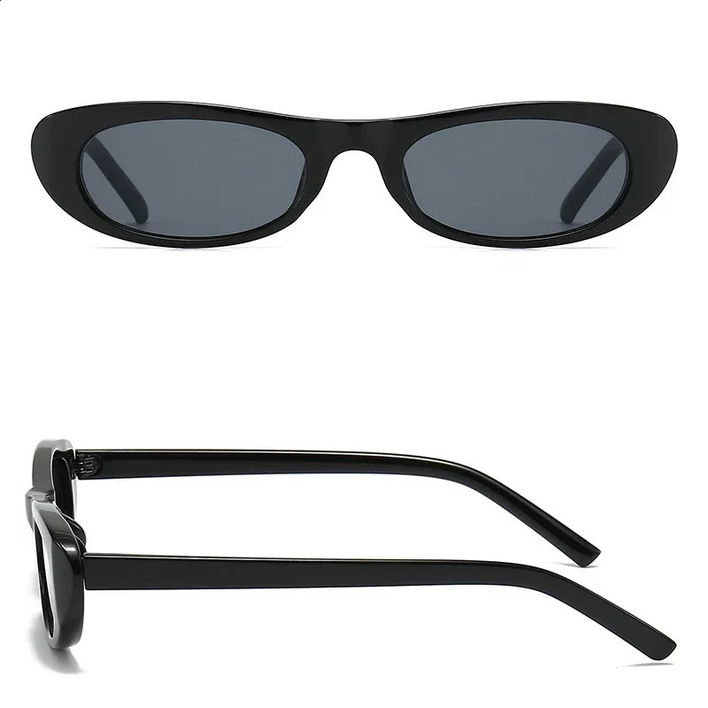 Trend 2024 Tortoise Shell Cat Eye Sunglasses Womens Narrow Rectangular Oval Frame Sunvisors Womens Sunglasses 240216 - view 5