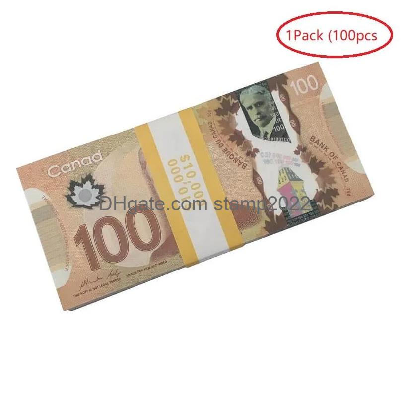 Other Festive Party Supplies 50% Size Prop Money Cad Canadian Dollar Canada Banknotes Fake Notes Movie Moneys For Tiktok Youtube G Dh7Wy 316