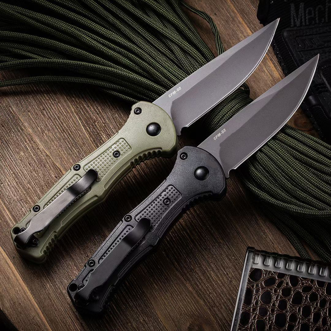 Outdoor 9070 9071 Tactical Folding Knife D2 Blade Nylon Fiber Handle Camping Hunting Defense Knives Pocket Saber